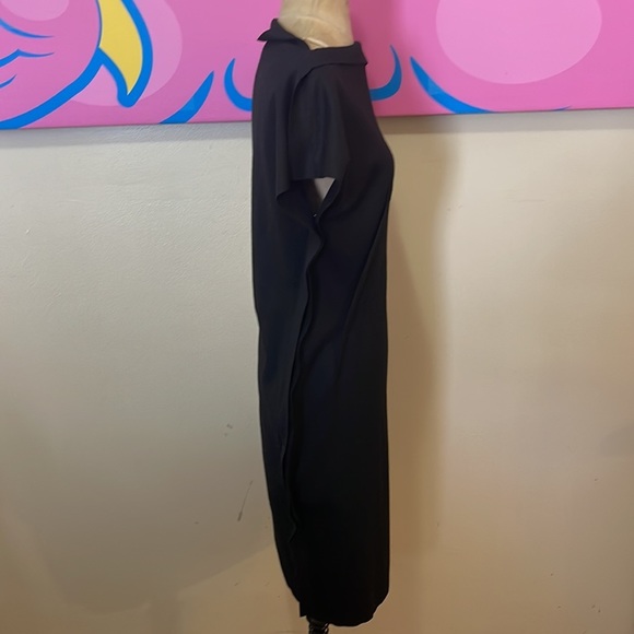 Carla C. Black Stretch Wool Sheath Dress from Italy - Picture 6 of 13